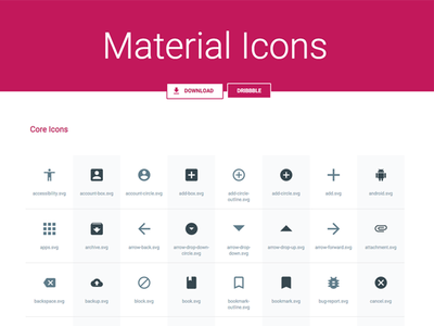 Material Icons Pack